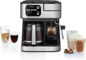 "Cuisinart Coffee Maker Barista System, 4-In-1 Coffee Center, Espresso & Nespresso Capsule Compatible, 12-Cup Carafe, Black, Model SS-4N1"