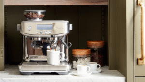 Electric pour-over coffee maker brewing fresh coffee at home