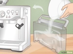 "Breville coffee machine instructions for cleaning and descaling"