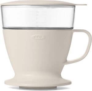 Image of OXO Brew Single Serve Pour-Over Coffee Maker, 12 ounces, White.