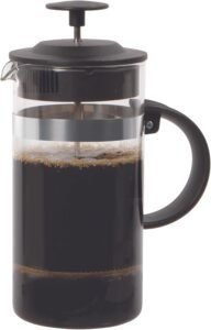 Image of OGGI Triple Mesh Filter French Press Coffee Maker (12 fl oz): 3 Cup / 350 ml Capacity, Coffee Press, Single Serve Coffee Maker, Stainless Steel Lid & Plunger, Make Great Coffee Gifts, Black