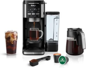 Image of Ninja CFP101 DualBrew Hot & Iced Coffee Maker, Single-Serve, compatible with K-Cups & 12-Cup Drip Coffee Maker, Black.