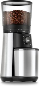 Image of OXO Brew Conical Burr Coffee Grinder, Silver.