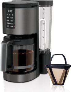 Image of Ninja DCM201BK Programmable XL 14-Cup Coffee Maker PRO, 14-Cup Glass Carafe, Freshness Timer, with Permanent Filter, Black Stainless Steel.