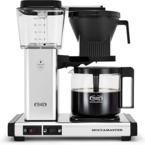 Image of Technivorm Moccamaster 53941 KBGV Select 10-Cup Coffee Maker, Polished Silver, 40 ounce, 1.25l