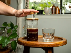 Image of French press coffee maker.