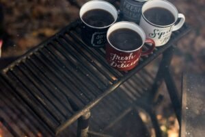 image of 3 cupss filled with coffee palced on the table